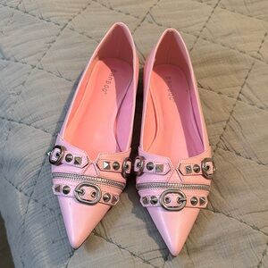 Bamboo Women’s Pink Studded Flats